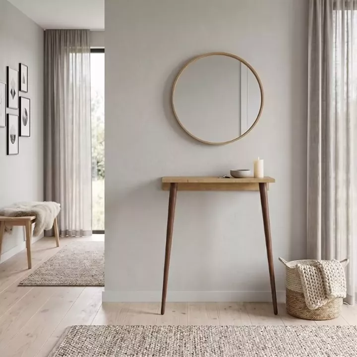 Κονσόλα επιτοίχια Moca Megapap χρώμα sapphire oak 60x22x77εκ.