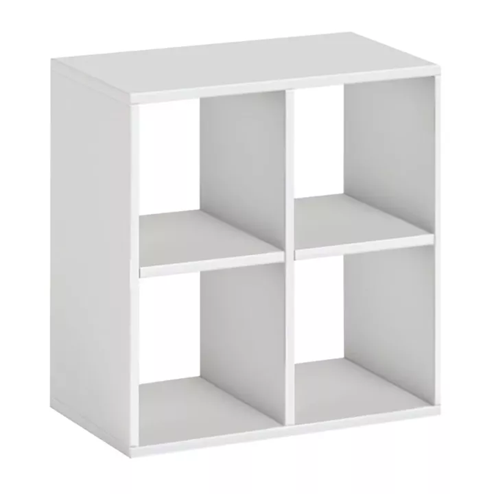 Βιβλιοθήκη Cube Megapap χρώμα λευκό 60x30x60εκ.