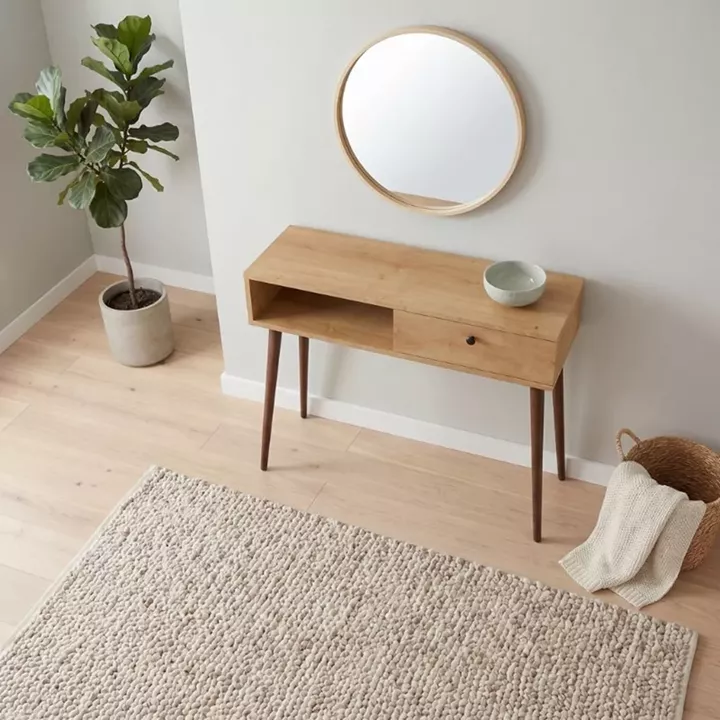 Κονσόλα Napoli Megapap χρώμα sapphire oak 90x29x88εκ.