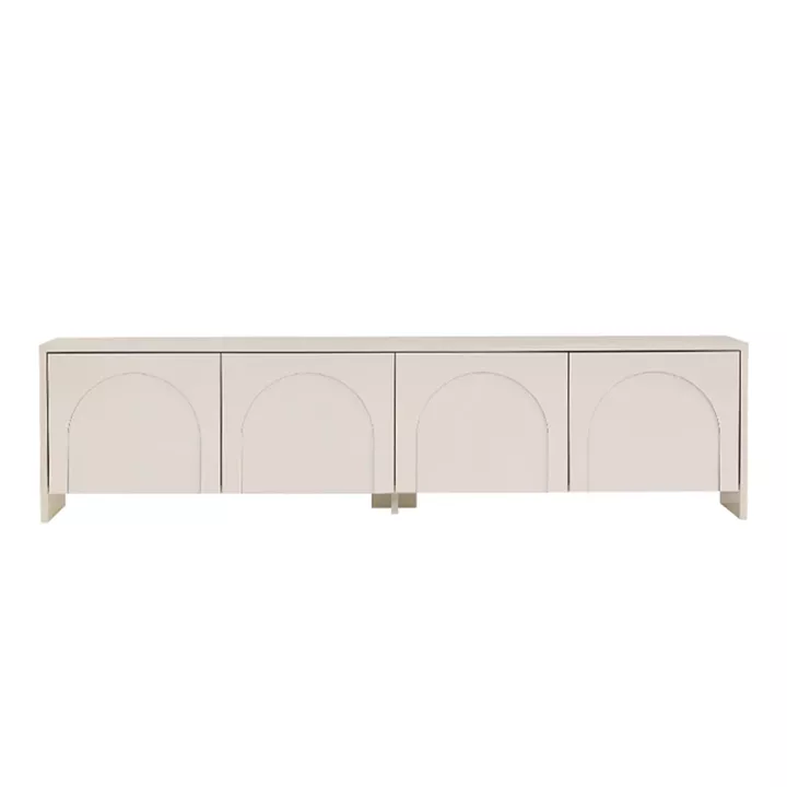 Έπιπλο τηλεόρασης Aurelia Megapap χρώμα κρεμ 180x32x45εκ.