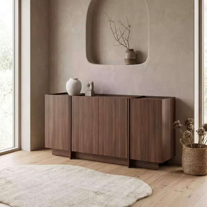 Μπουφές Dorma Megapap χρώμα καρυδί 180x45x80,2εκ.