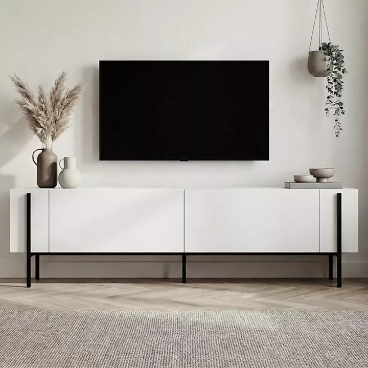 Έπιπλο τηλεόρασης Nexus Megapap χρώμα λευκό 180x30x45,5εκ.