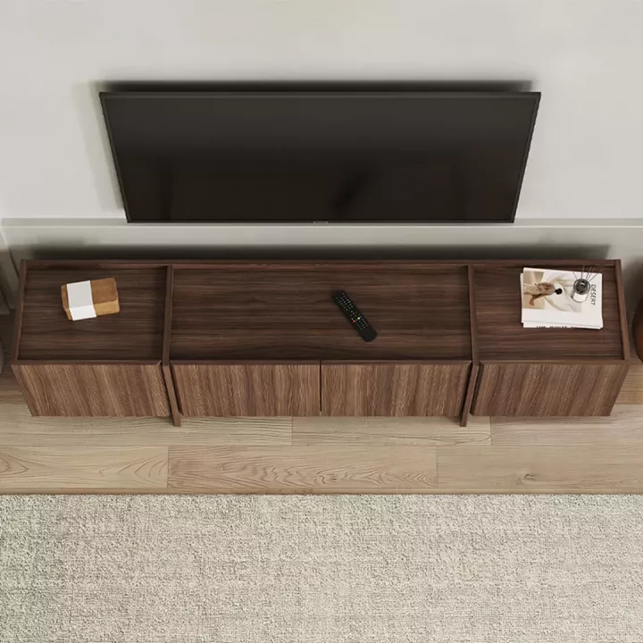 Έπιπλο τηλεόρασης Dorma Megapap χρώμα καρυδί 180x35x46,2εκ.