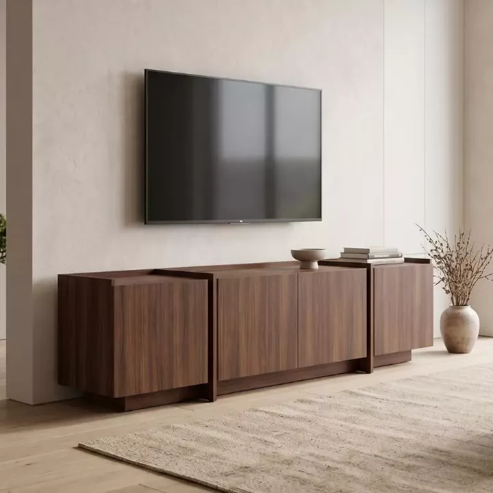 Έπιπλο τηλεόρασης Dorma Megapap χρώμα καρυδί 180x35x46,2εκ.
