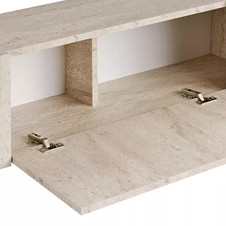 Έπιπλο τηλεόρασης Nexus Megapap χρώμα travertine - χρυσό 180x30x45,5εκ.
