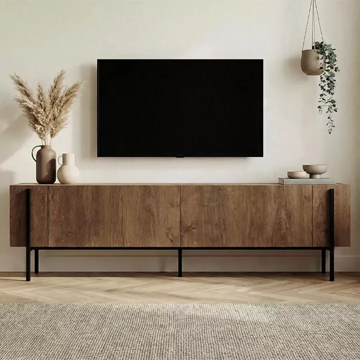 Έπιπλο τηλεόρασης Nexus Megapap χρώμα καρυδί 180x30x45,5εκ.