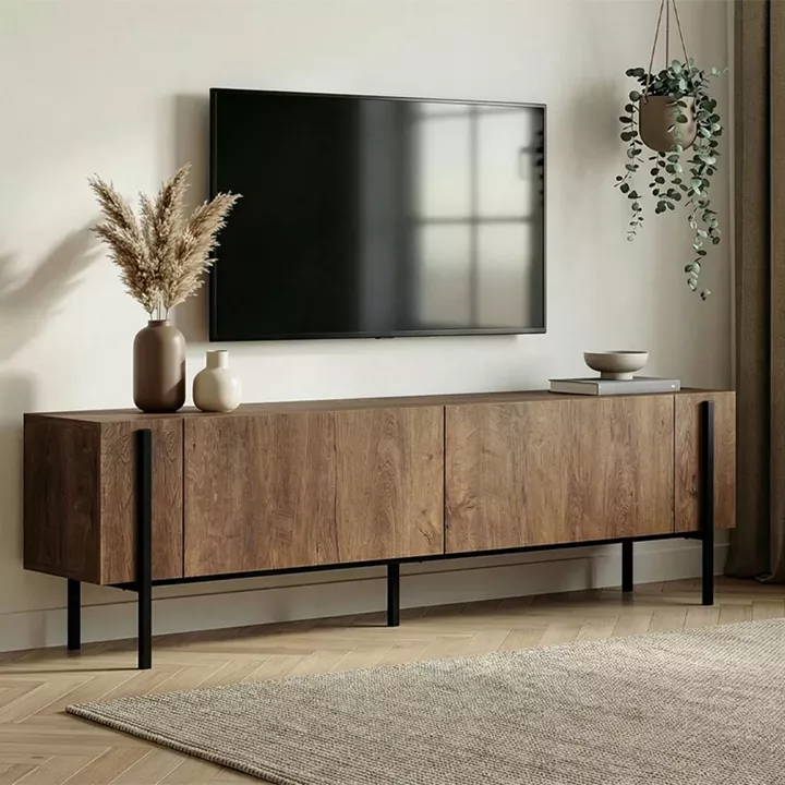 Έπιπλο τηλεόρασης Nexus Megapap χρώμα καρυδί 180x30x45,5εκ.