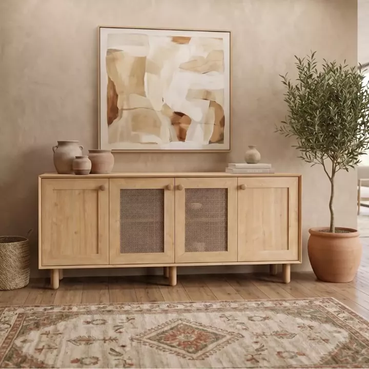 Μπουφές Bohemian Megapap χρώμα φυσικό οξιάς 180x40x75εκ.