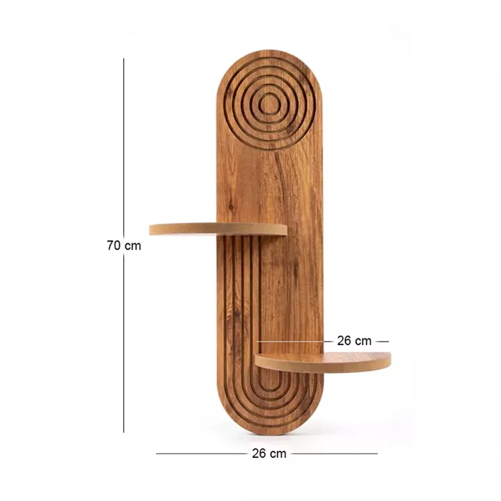 Ραφιέρα τοίχου Artwill Megapap Mdf χρώμα oak 46x13x70εκ.