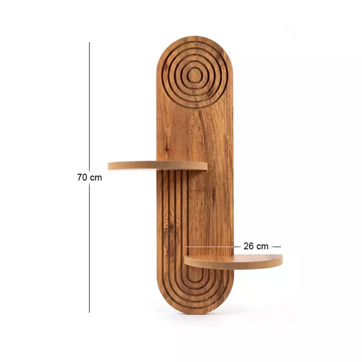 Ραφιέρα τοίχου Artwill Megapap Mdf χρώμα oak 46x13x70εκ.
