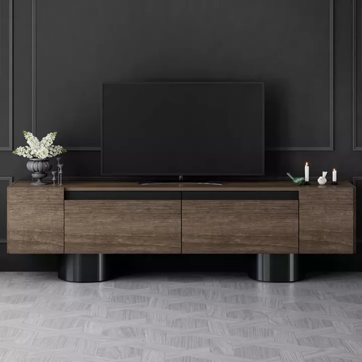 Έπιπλο τηλεόρασης Haven Megapap χρώμα καρυδί 180x30x50εκ.