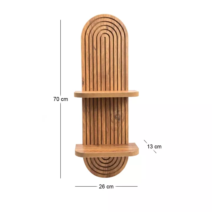 Ραφιέρα τοίχου Artwill Megapap Mdf χρώμα oak 26x13x70εκ.