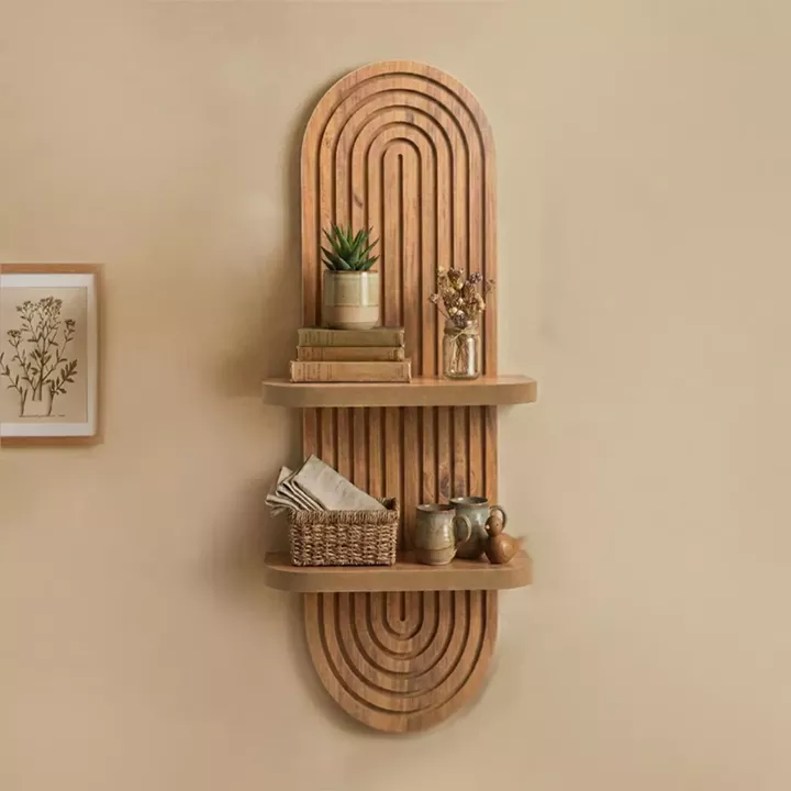 Ραφιέρα τοίχου Artwill Megapap Mdf χρώμα oak 26x13x70εκ.