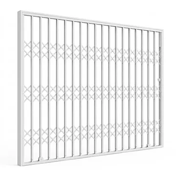 Πτυσσόμενο κάγκελο ασφαλείας Atlas 3,0 τ.μ. σε λευκό χρώμα, υπερβαρέως τύπου, εξολοκλήρου γαλβανιζέ, για μεγάλα ανοίγματα σε κατοικίες και επαγγελματικούς χώρους | VB Store