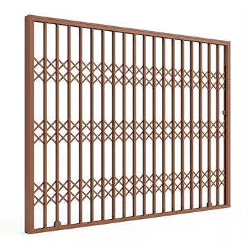 Πτυσσόμενο κάγκελο ασφαλείας Atlas 3,5 τ.μ. σε καφέ χρώμα, γαλβανιζέ υπερβαρέως τύπου κατασκευή για υψηλή ασφάλεια σε κατοικίες και επαγγελματικούς χώρους | VB Store