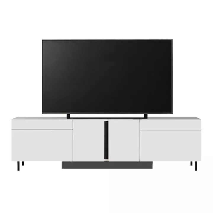 Έπιπλο τηλεόρασης Arlen Megapap με Led Rgb χρώμα λευκό 180x32x50εκ.