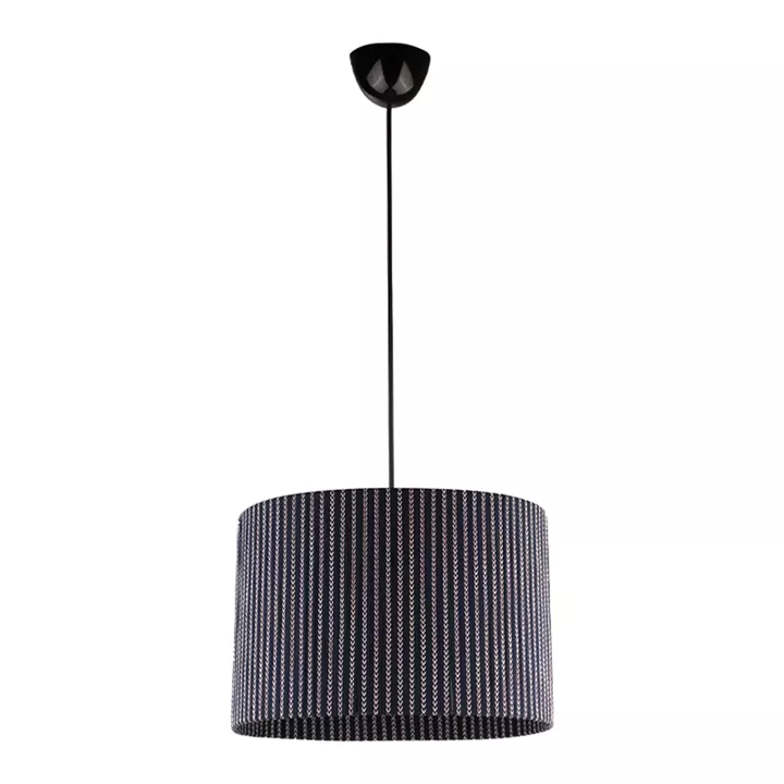 Φωτιστικό οροφής Sansa Megapap E27 υφασμάτινο μονόφωτο χρώμα μαύρο 30x30x70εκ.