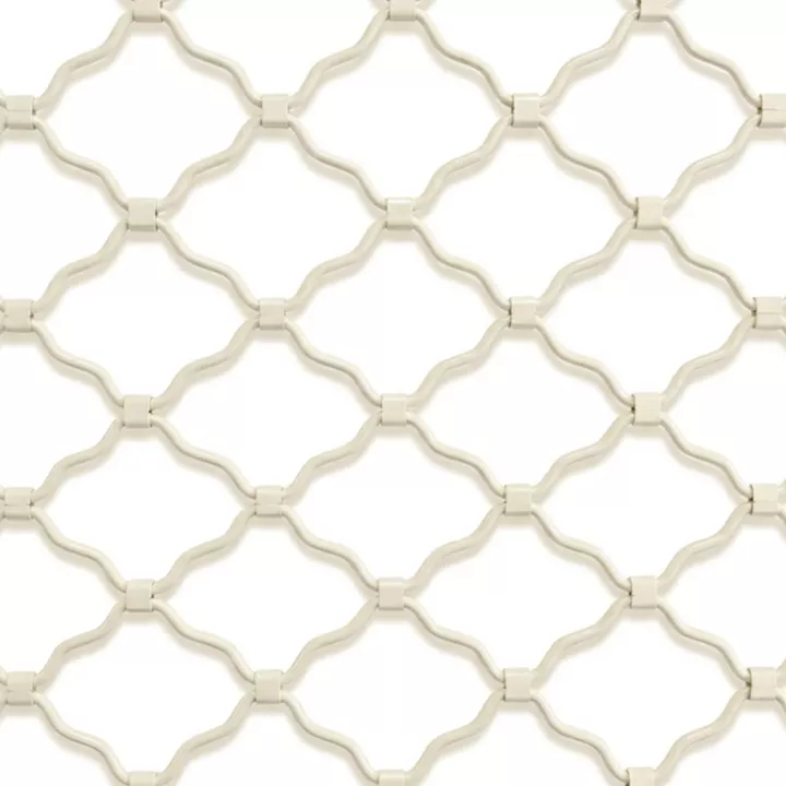 Δικτυωτό Ρολό Γαλβανιζέ | Μεγάλο Μάτι Λευκό 300x350 εκ.