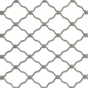 Γκρι γαλβανιζέ δικτυωτό ρολό ασφαλείας με μεγάλο μάτι 12x17 εκ., κατάλληλο για βιτρίνες, καταστήματα και επαγγελματικούς χώρους.
