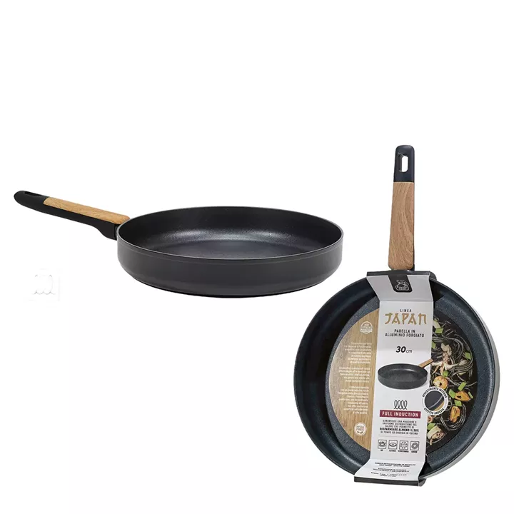 Τηγάνι Αλουμινίου Ιαπωνικό Μαύρο Full Induction Φ30cm