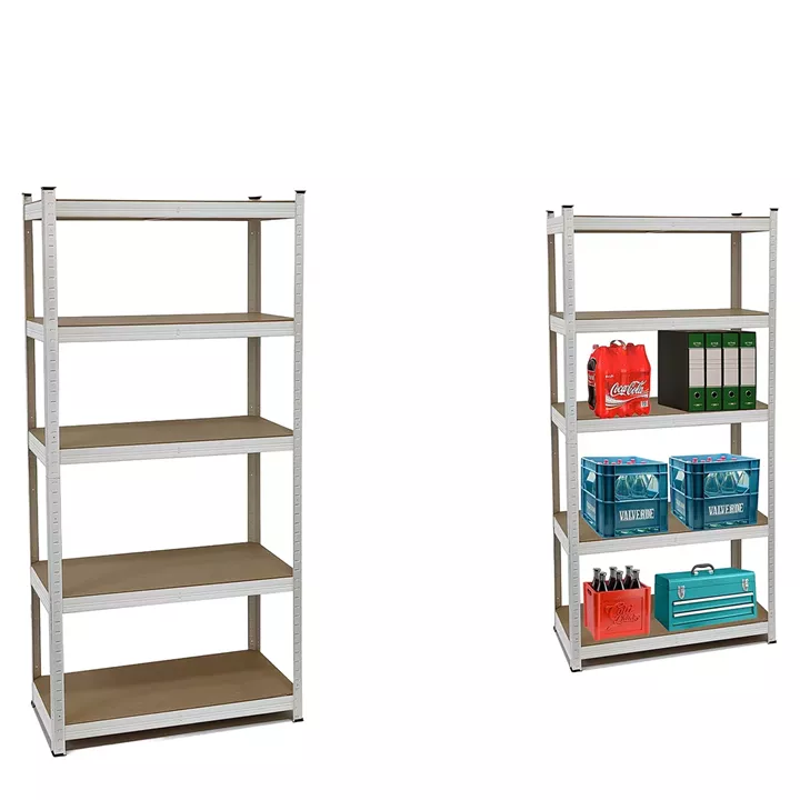 Ραφιέρα Βαρεώς Τύπου Ασημί/Φυσικό Μέταλλο/MDF 90x40x180cm