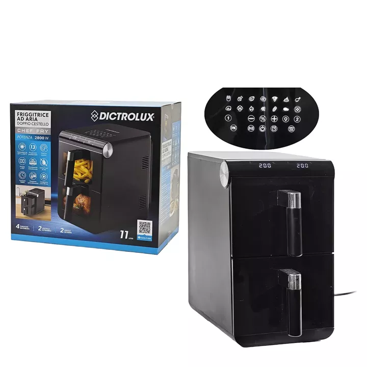 Φριτέζα Αέρος Διπλή Chef Fry 11L 2800W