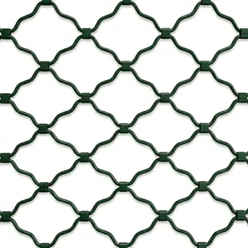 Κυπαρισσί γαλβανιζέ δικτυωτό ρολό ασφαλείας με μεγάλο μάτι 12x17 εκ., κατάλληλο για βιτρίνες, καταστήματα και επαγγελματικούς χώρους.