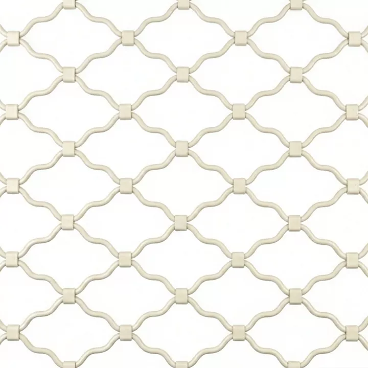 Δικτυωτό Ρολό Γαλβανιζέ | Μεσαίο Μάτι Λευκό 300x350 εκ.