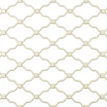 Λευκό γαλβανιζέ δικτυωτό ρολό ασφαλείας με μεσαίο μάτι 9x11 εκ., κατάλληλο για βιτρίνες, καταστήματα και επαγγελματικούς χώρους.