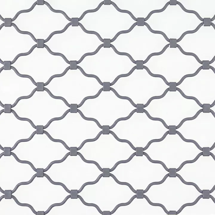 Δικτυωτό Ρολό Γαλβανιζέ | Μεσαίο Μάτι Γκρι 300x350 εκ.