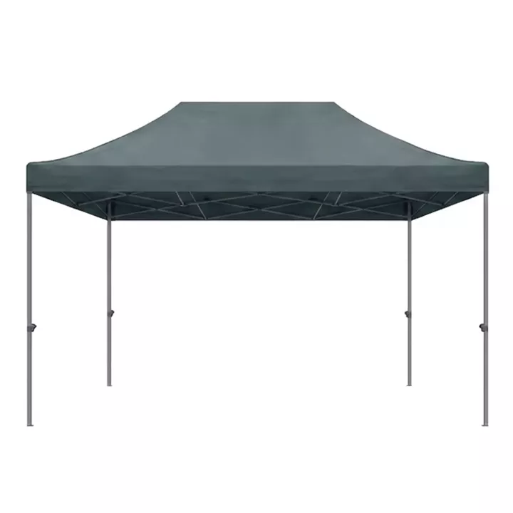 Κιόσκι - Gazebo Bari Megapap πτυσσόμενο μεταλλικός σκελετός - αδιάβροχο ύφασμα χρώμα γκρι 3x4,5x3,20m.