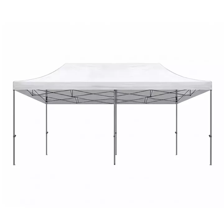 Κιόσκι - Gazebo Bari Megapap πτυσσόμενο μεταλλικός σκελετός - αδιάβροχο ύφασμα χρώμα λευκό 3x6x3,27m.