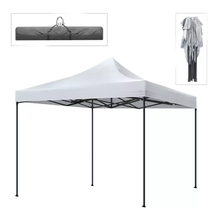 Κιόσκι - Gazebo Bari Megapap πτυσσόμενο μεταλλικός σκελετός - αδιάβροχο ύφασμα χρώμα λευκό 3x3x3,10m.
