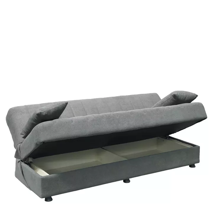 Καναπές Κρεβάτι Τριθέσιος ArteLibre PALMER Γκρι Ύφασμα 183x80.5x80cm