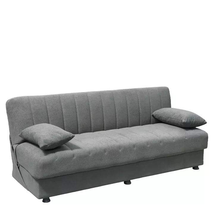 Καναπές Κρεβάτι Τριθέσιος ArteLibre PALMER Γκρι Ύφασμα 183x80.5x80cm