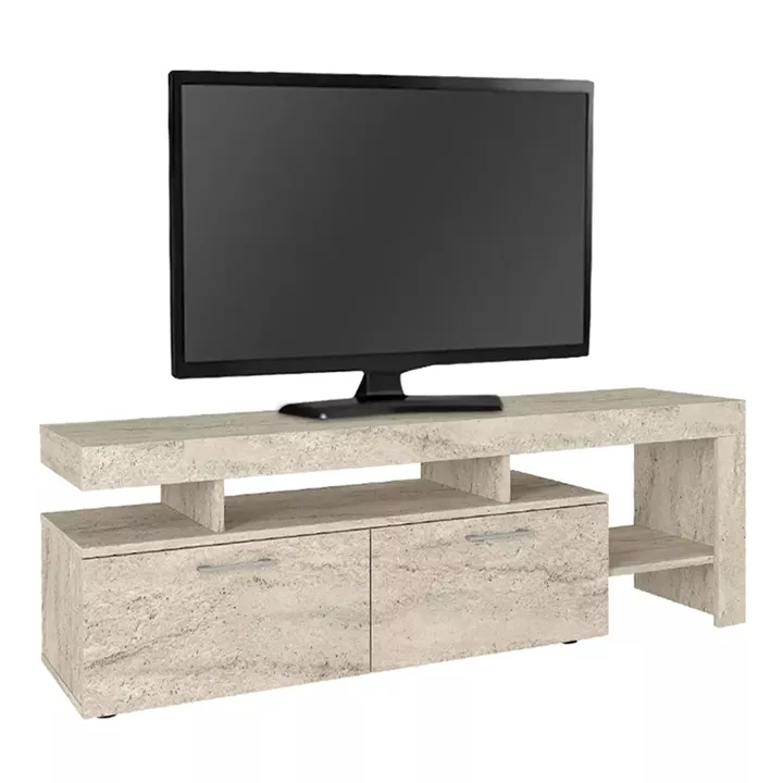 Έπιπλο τηλεόρασης Acnes Megapap χρώμα travertine 160x40x53εκ.