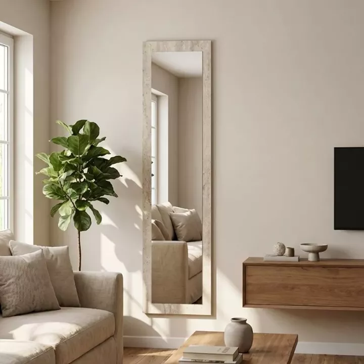 Καθρέπτης δαπέδου - τοίχου Lalu Μegapap χρώμα travertine 40x150εκ.