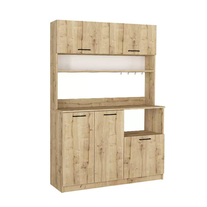 Έπιπλο κουζίνας Tuco 3 Megapap χρώμα sapphire oak 123,8x40x180εκ.