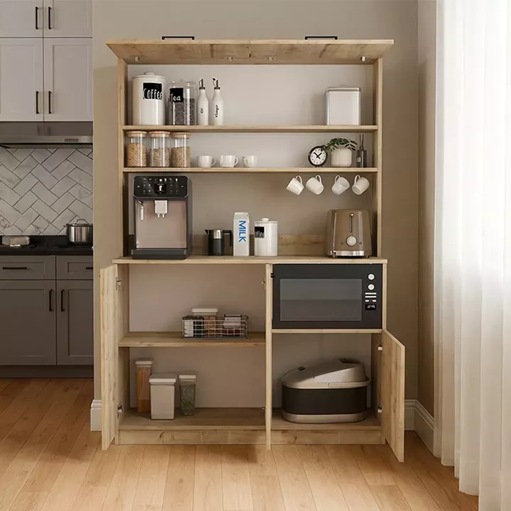 Έπιπλο κουζίνας Tuco 3 Megapap χρώμα sapphire oak 123,8x40x180εκ.
