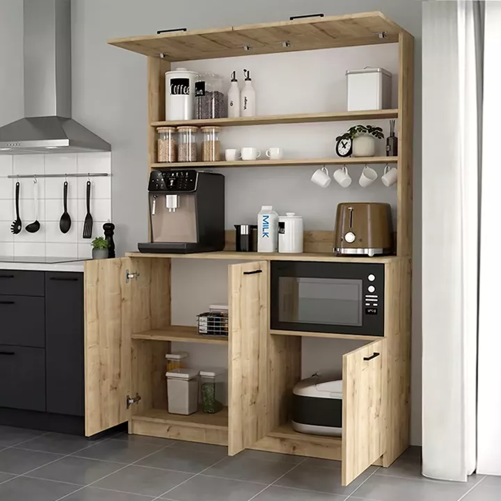 Έπιπλο κουζίνας Tuco 3 Megapap χρώμα sapphire oak 123,8x40x180εκ.
