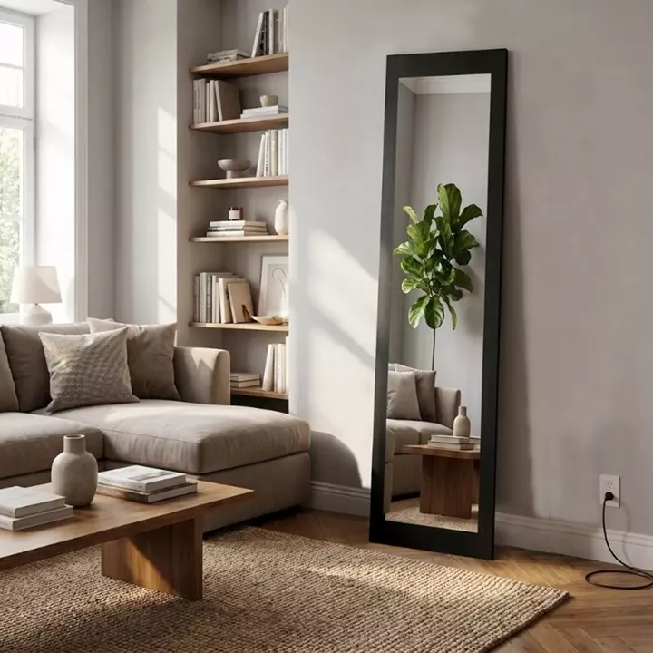 Καθρέπτης δαπέδου - τοίχου Lalu Μegapap χρώμα sencron black 40x150εκ.