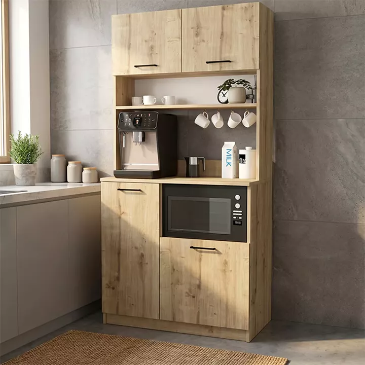 Έπιπλο κουζίνας Tuco 2 Megapap χρώμα sapphire oak 90x40x180εκ.