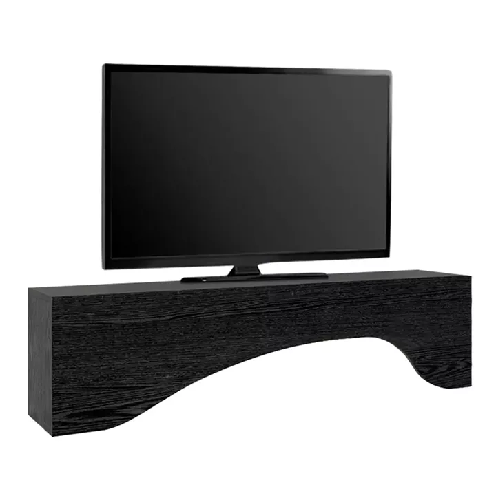 Έπιπλο τηλεόρασης Mara Megapap με LED χρώμα sencron black 150x31,4x40εκ.