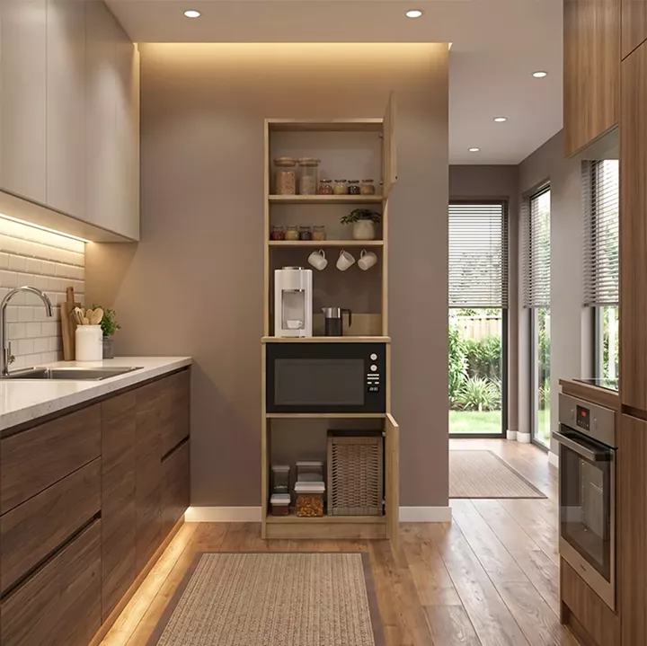 Έπιπλο κουζίνας Tuco 1 Megapap χρώμα sapphire oak 53,8x40x180εκ.