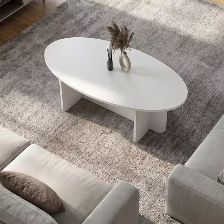 Τραπεζάκι σαλονιού Ravey Megapap χρώμα λευκό 120x60x39,6εκ.