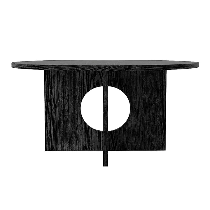 Τραπεζάκι σαλονιού Mara Megapap χρώμα sencron black Ø75x36,8εκ.