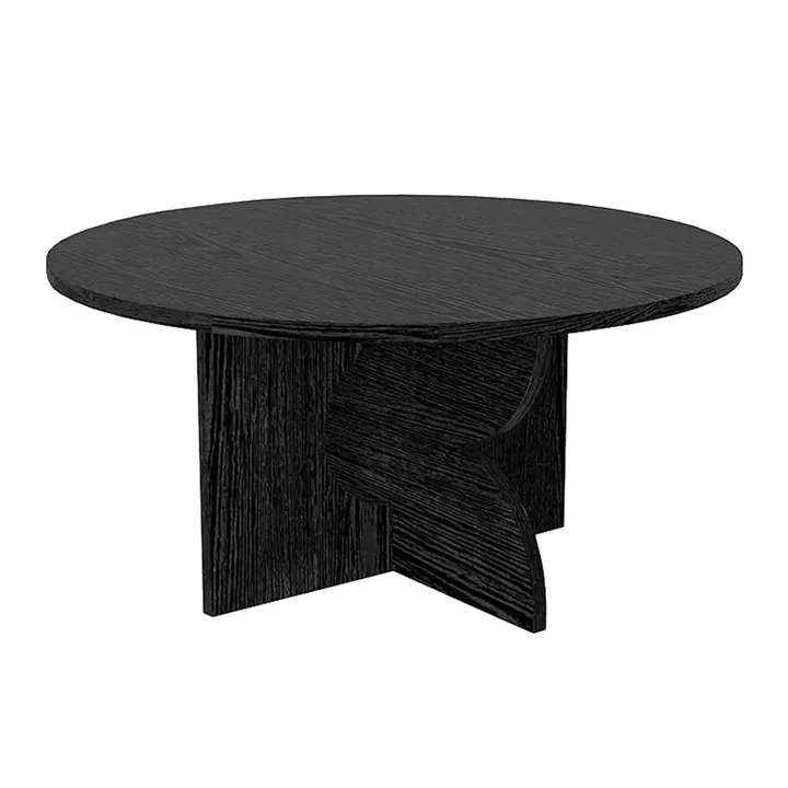 Τραπεζάκι σαλονιού Mara Megapap χρώμα sencron black Ø75x36,8εκ.