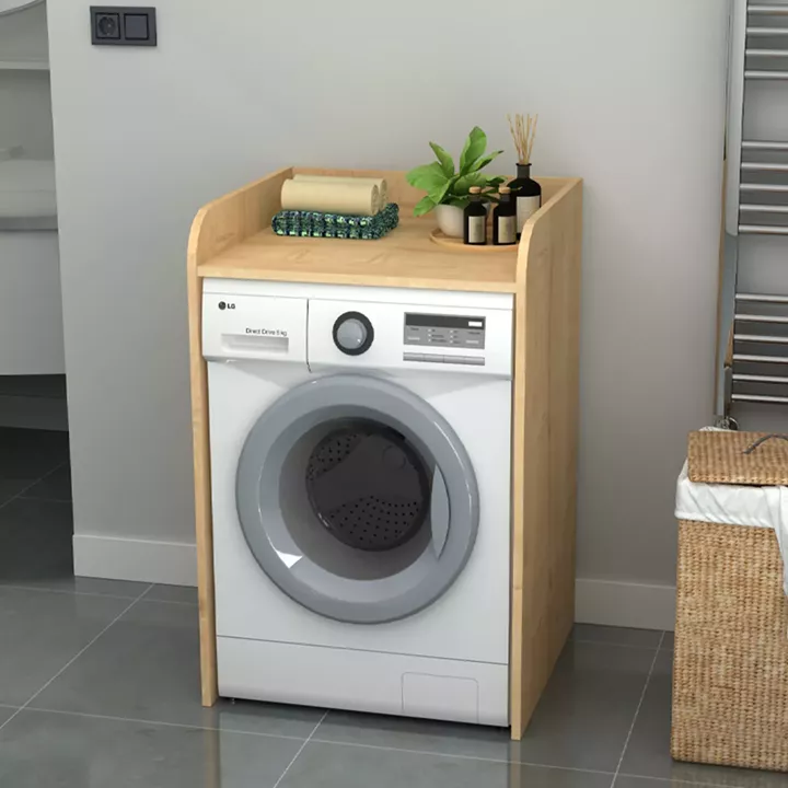 Έπιπλο πλυντηρίου Toren Megapap χρώμα φυσικό οξιάς 65x60x100εκ.