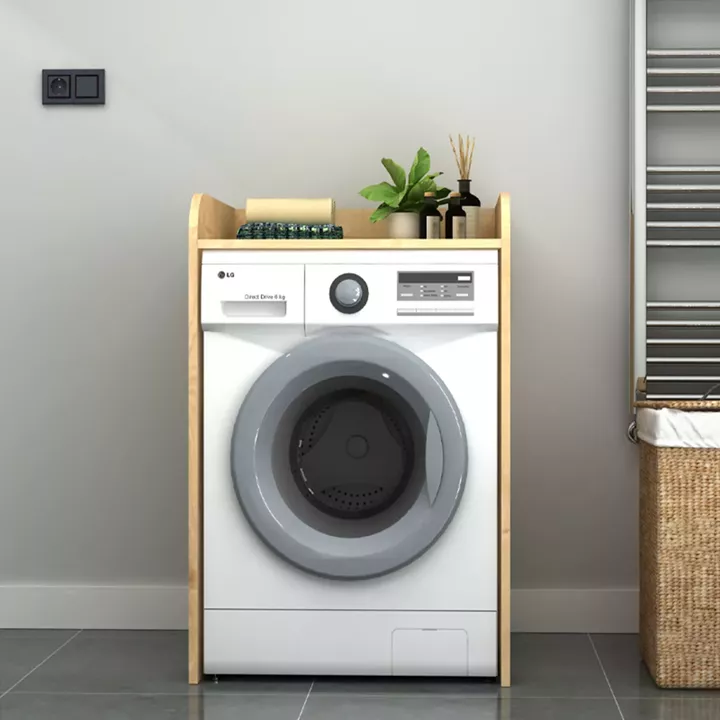 Έπιπλο πλυντηρίου Toren Megapap χρώμα φυσικό οξιάς 65x60x100εκ.