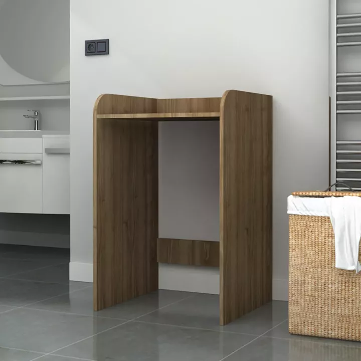 Έπιπλο πλυντηρίου Toren Megapap χρώμα καρυδί 65x60x100εκ.